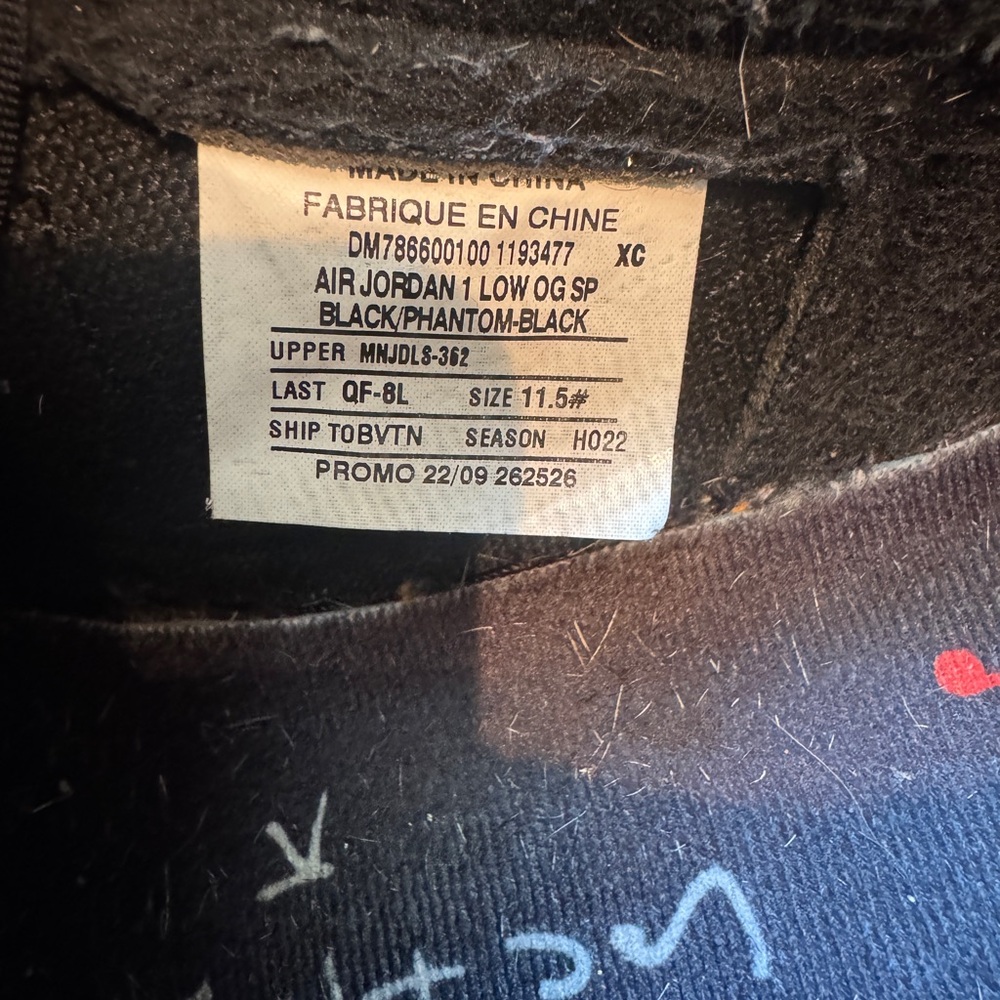 Travis Scott Jordan 1 Retro Low - Black Phantom - Picture 4 of 6